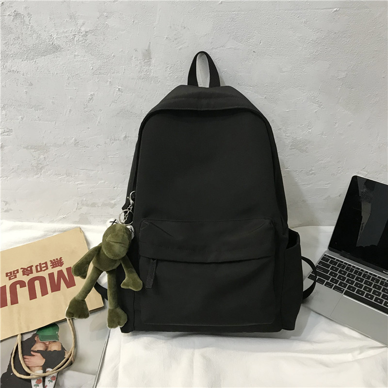Uniszex iskolai hátizsák Koreai Harajuku Ulzzang stílusban, nagy kapacitású 36-55 L, nylon anyag, légáteresztő poliészter bélés, görbült vállpántok, utcai divat, egyszínű