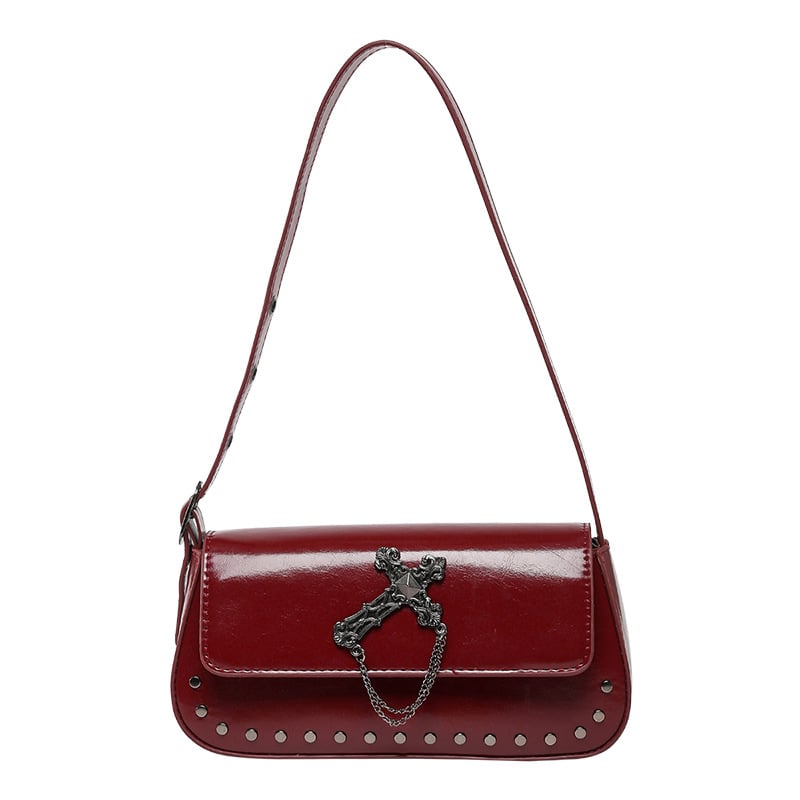 Τσάντα crossbody Dark Series σε σχήμα φέρετρου, άνοιξη-καλοκαίρι 2026, ρετρό ματ φινίρισμα, μικρή