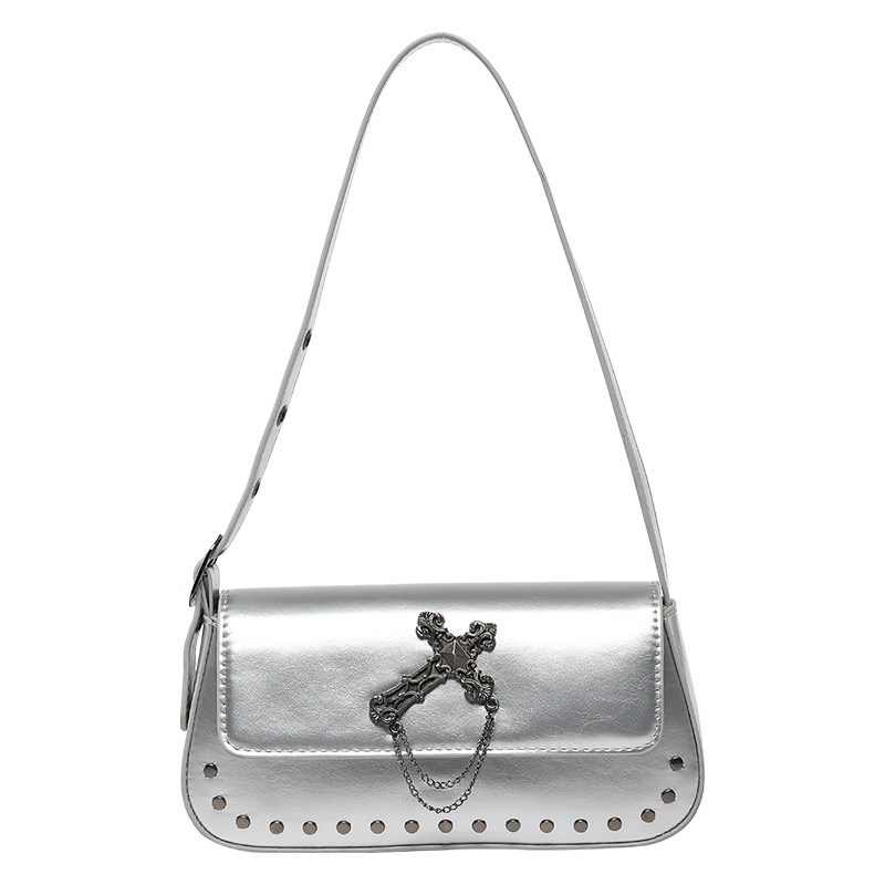 Τσάντα crossbody Dark Series σε σχήμα φέρετρου, άνοιξη-καλοκαίρι 2026, ρετρό ματ φινίρισμα, μικρή