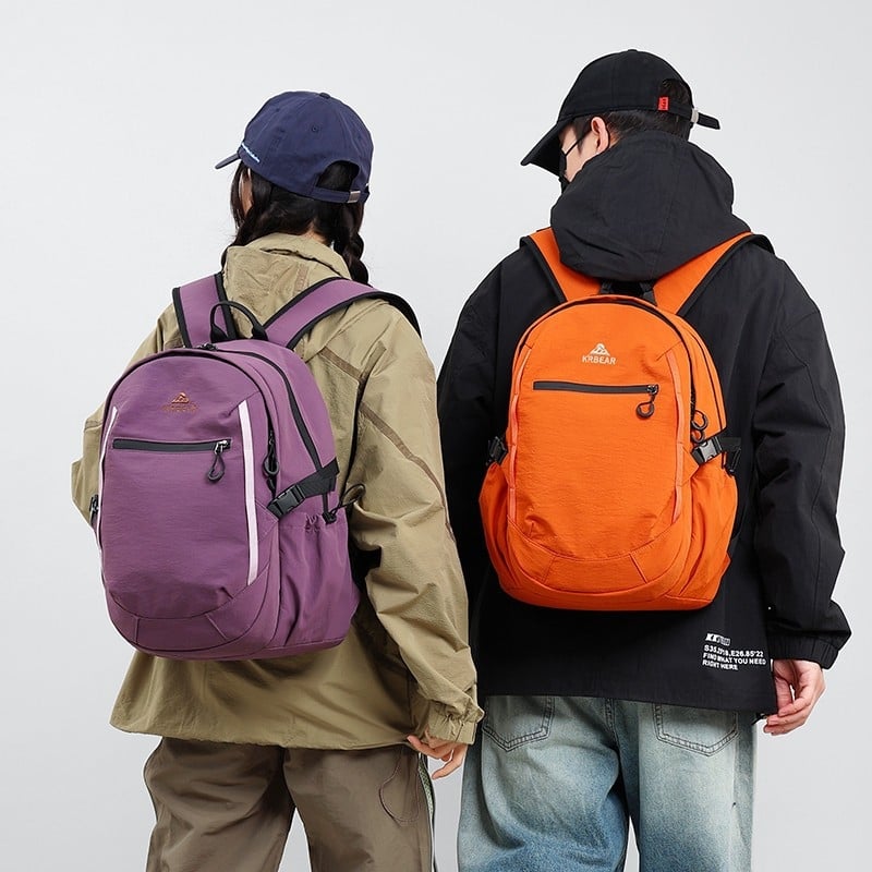 Unisex minimalistički ruksak s color-block dizajnom, 20–35 L, najlon, za 13-inčni prijenosnik, za planinarenje i putovanja