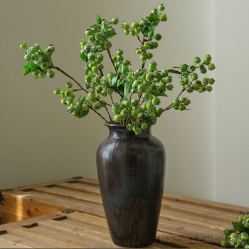 Afine artificiale, stil european proaspat pentru decor interior al livingului, ornament decorativ și recuzită pentru fotografie, flori de mătase, 62 cm