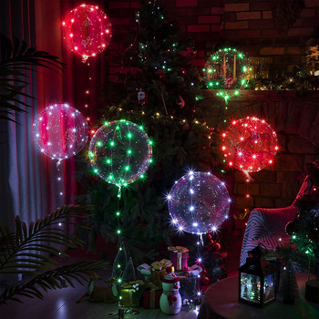 Balon transparent de 18 inch, luminos, pentru atmosfera pieței de noapte și decor de petrecere pentru ziua de naștere