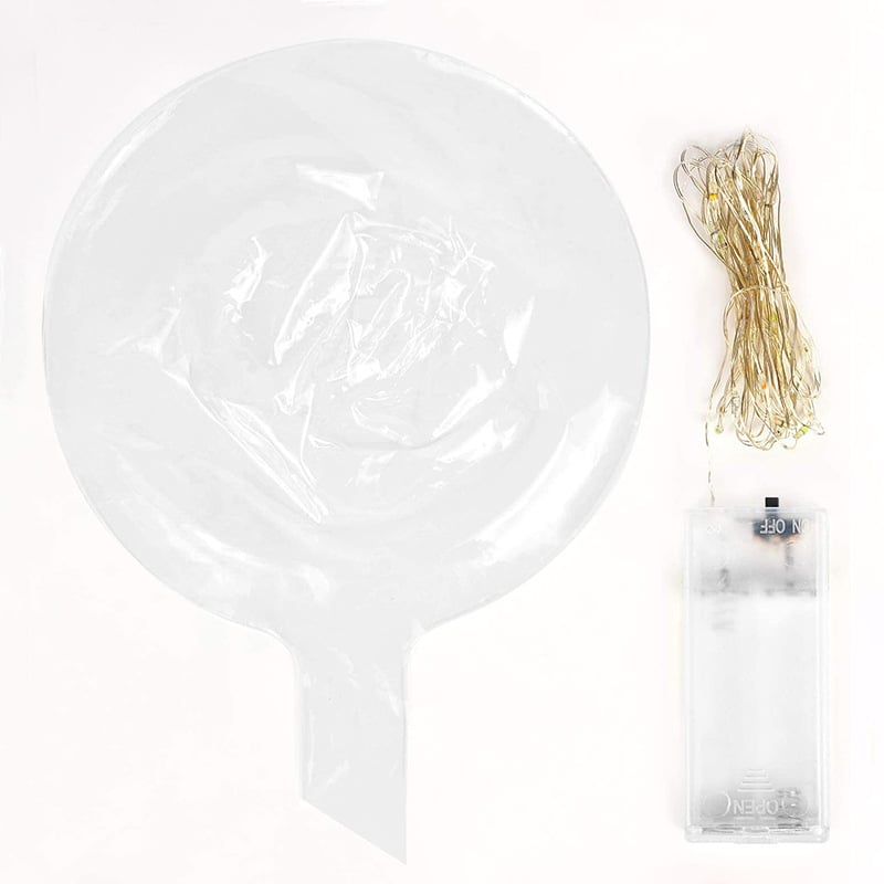 Balon transparent de 18 inch, luminos, pentru atmosfera pieței de noapte și decor de petrecere pentru ziua de naștere
