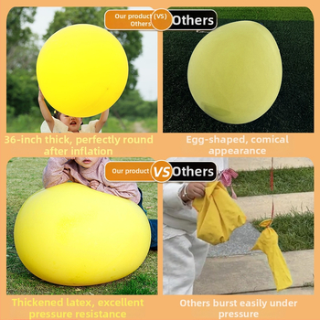 Balon mare 36 inch din latex gros, pentru exterior, parcuri și gazon, jucărie pentru copii, rezistent la explozie