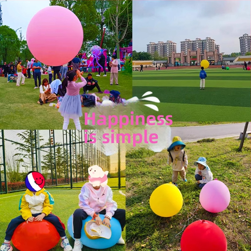 Balon mare 36 inch din latex gros, pentru exterior, parcuri și gazon, jucărie pentru copii, rezistent la explozie