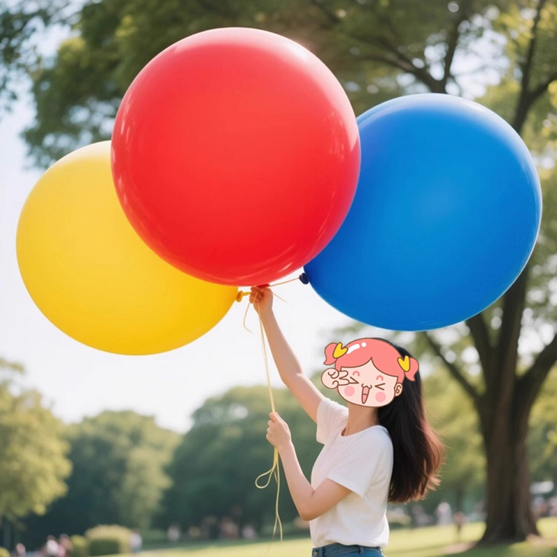 Balon mare 36 inch din latex gros, pentru exterior, parcuri și gazon, jucărie pentru copii, rezistent la explozie