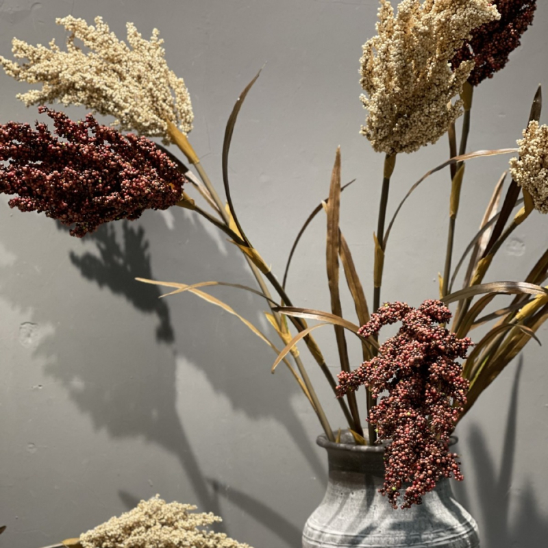 Plante artificiale de sorg și orz pentru aranjamente florale artistice, decor de nuntă, peisagistică și recuzită pentru fotografie