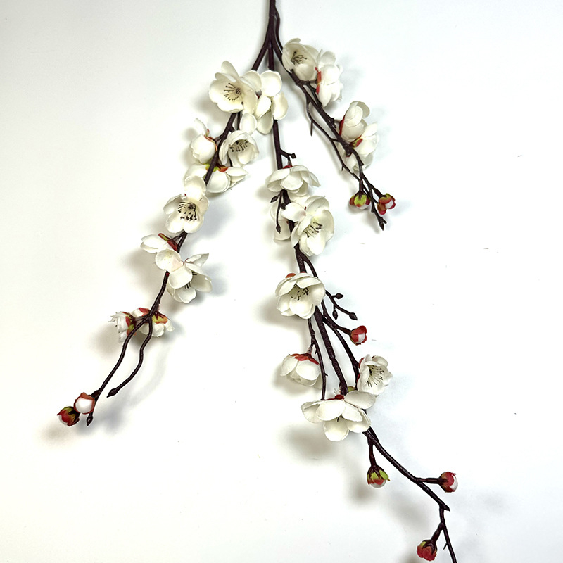 Ramură de prune cu flori artificiale din mătase – decor Zen, stil chinezesc pentru casă și birou