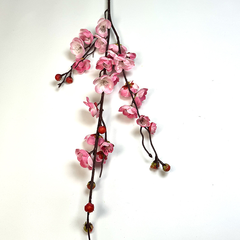 Ramură de prune cu flori artificiale din mătase – decor Zen, stil chinezesc pentru casă și birou