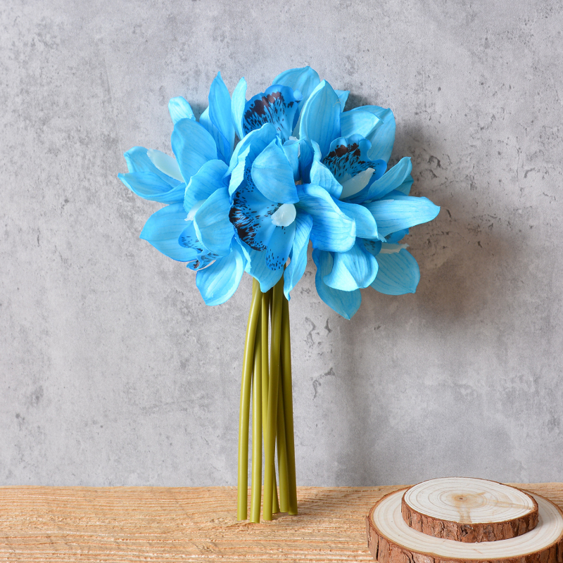Flori artificiale en gros — buchet de Cymbidium imprimat 3D pentru vitrina hotelului și decor pentru fundalul nunții