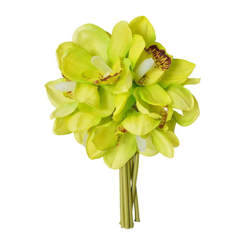 Flori artificiale en gros — buchet de Cymbidium imprimat 3D pentru vitrina hotelului și decor pentru fundalul nunții