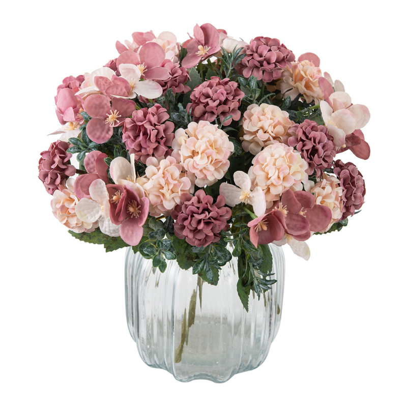 Μπουκέτο μεταξωτών Hydrangea σε βιντάζ στυλ για γάμους, σκηνές φωτογράφισης και διακόσμηση σπιτιού