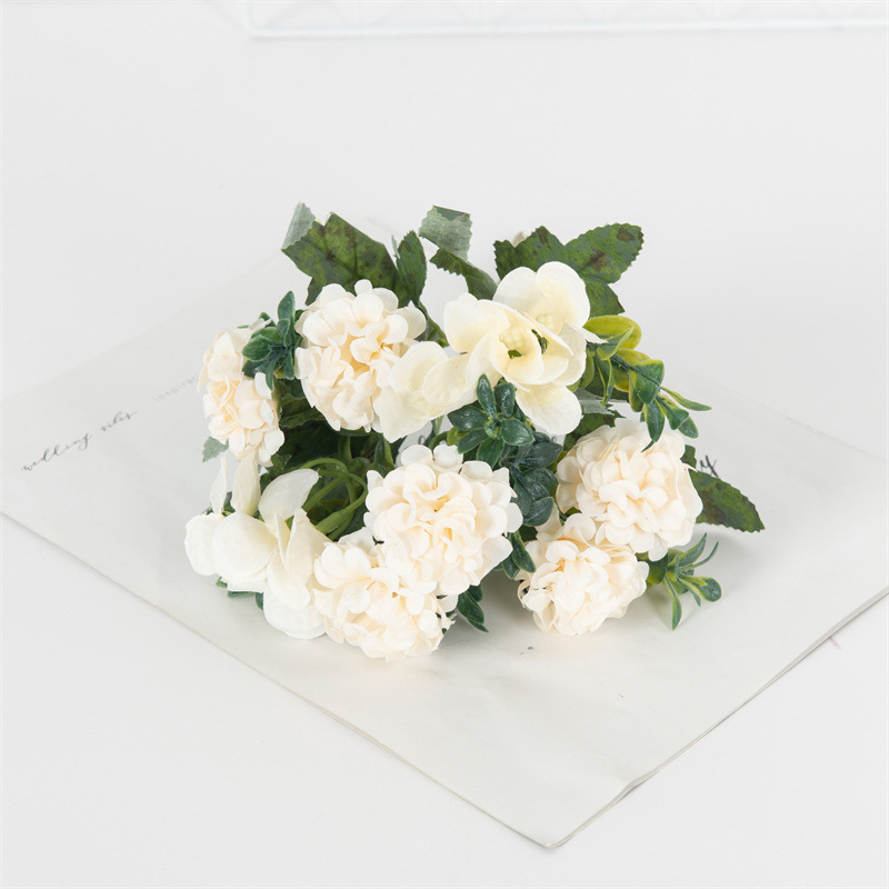 Μπουκέτο μεταξωτών Hydrangea σε βιντάζ στυλ για γάμους, σκηνές φωτογράφισης και διακόσμηση σπιτιού