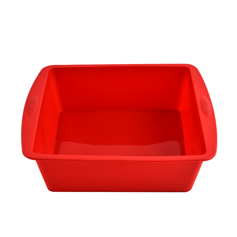Formă pătrată din silicon pentru prăjituri; pentru chec chiffon și prăjituri tradiționale, coacere în cuptor, uz casnic DIY
