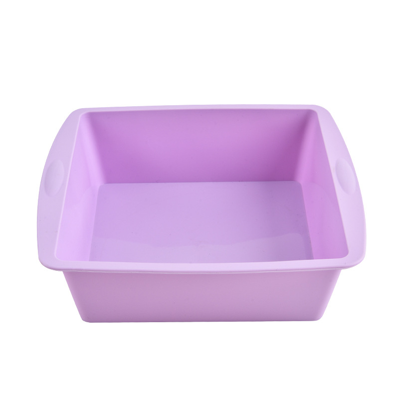 Formă pătrată din silicon pentru prăjituri; pentru chec chiffon și prăjituri tradiționale, coacere în cuptor, uz casnic DIY