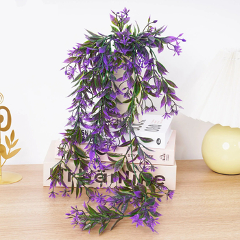 Viță de flori portocalie pentru perete, buchet decorativ din plante