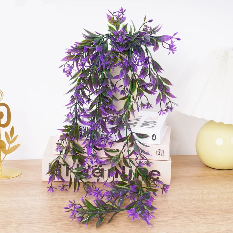 Viță de flori portocalie pentru perete, buchet decorativ din plante