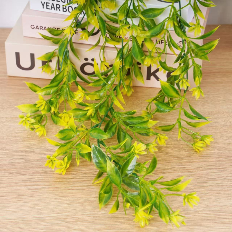 Viță de flori portocalie pentru perete, buchet decorativ din plante