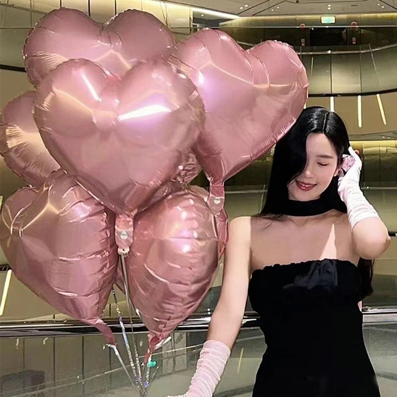 Balon inimă din folie roșie, pentru cererea în căsătorie, recuzită pentru fotografiere și decor romantic