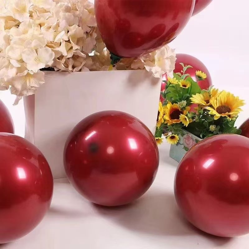 Set de baloane pentru decorul nunții, dimensiuni 5, 10, 12 și 18 inch