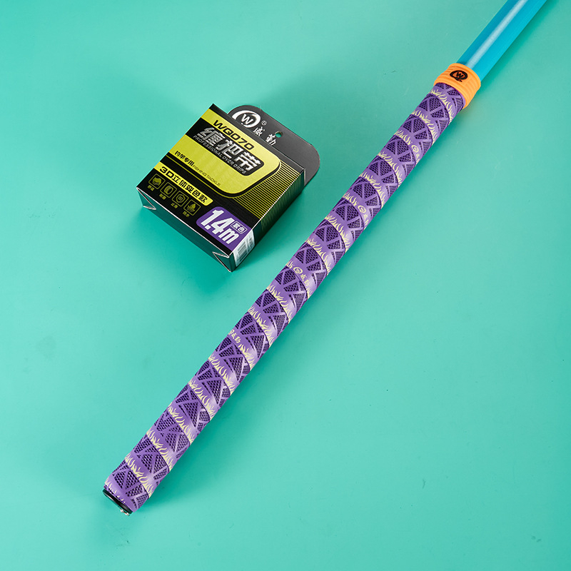 Weiqin 070 Pojas za upijanje znoja za štap za ribolov, produženi držač od 2 m, protuklizni grip, grip za badminton