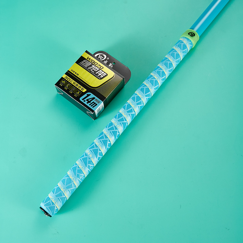Weiqin 070 Pojas za upijanje znoja za štap za ribolov, produženi držač od 2 m, protuklizni grip, grip za badminton