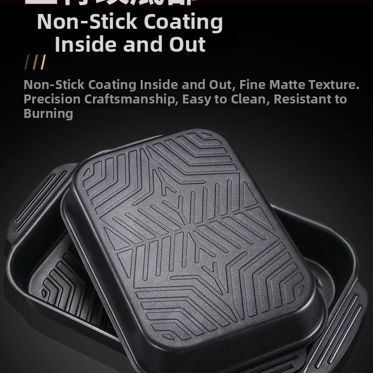 Tigaie grill dreptunghiulară, antiaderentă pentru pește, compatibilă cu inducția, pentru uz casnic și comercial
