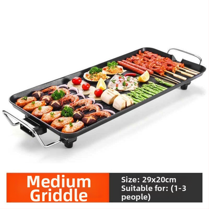 Tigaie electrică cu piatră Maifan, antiaderentă, pentru BBQ coreean, multifuncțional pentru uz casnic