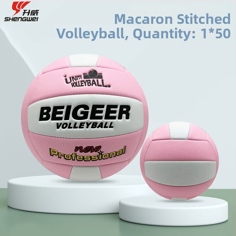 Macaron No.5 volejbal pre žiakov - Veľkosť 5, šitý strojom, vnútorný tréningový balón na školské súťaže