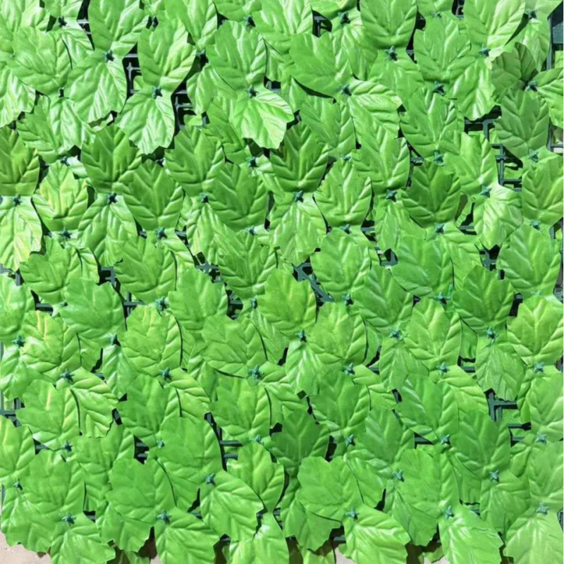 Gard decorativ din plastic cu frunze artificiale pentru balcon și grădină, perete verde exterior