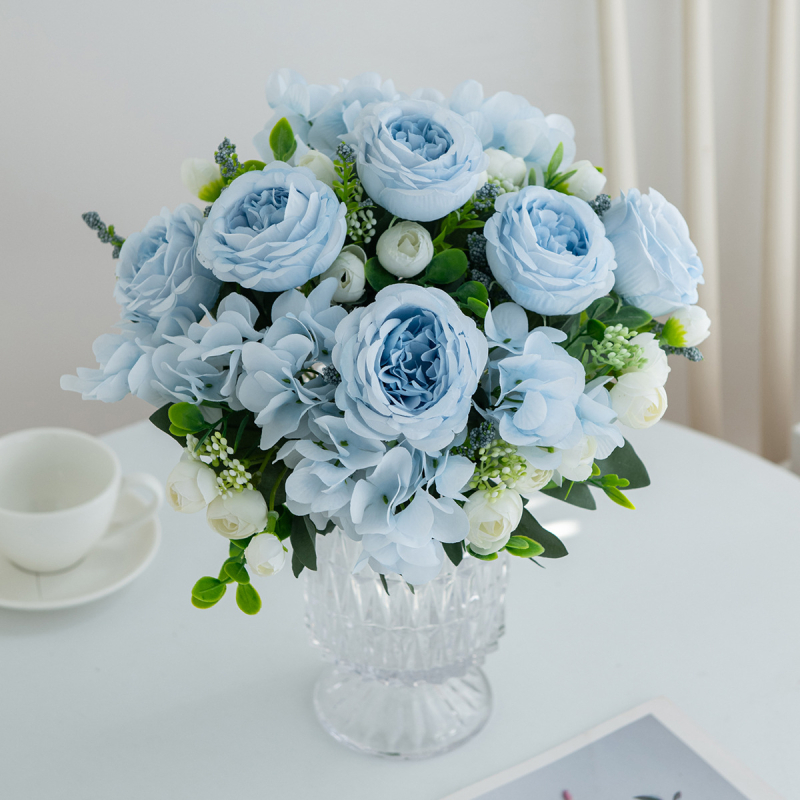 Buchet de flori artificiale din poliester, pentru nunți, decor fotografic și amenajare acasă