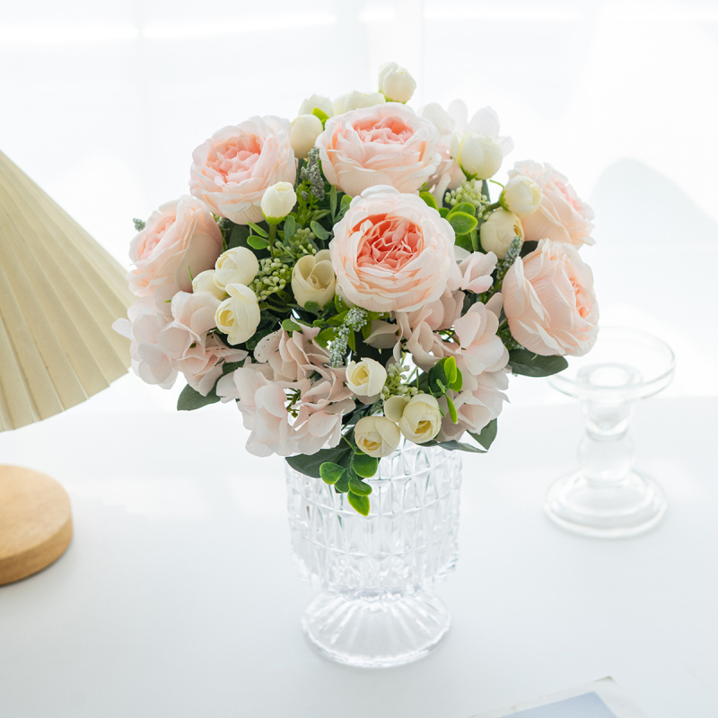 Buchet de flori artificiale din poliester, pentru nunți, decor fotografic și amenajare acasă