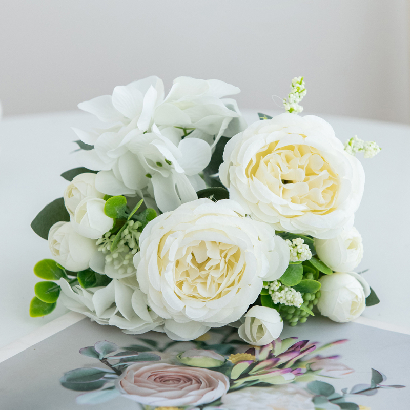 Buchet de flori artificiale din poliester, pentru nunți, decor fotografic și amenajare acasă