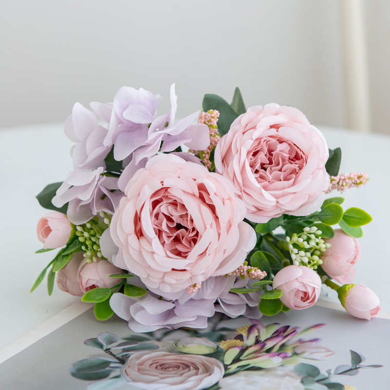 Buchet de flori artificiale din poliester, pentru nunți, decor fotografic și amenajare acasă