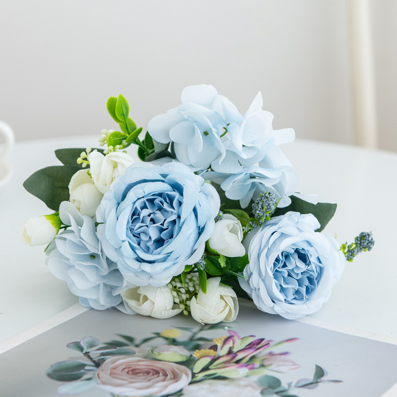 Buchet de flori artificiale din poliester, pentru nunți, decor fotografic și amenajare acasă