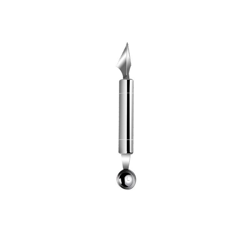 Cuțit de sculptură din oțel inoxidabil pentru fructe, formator de bile de fructe, platou de fructe, lingură pentru bile, instrument creativ de bucătărie