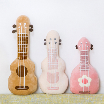 Plišana ragdoll lutka s cvjetnim motivom, ukulele i gitara – dječja igračka, poklon za djevojčice