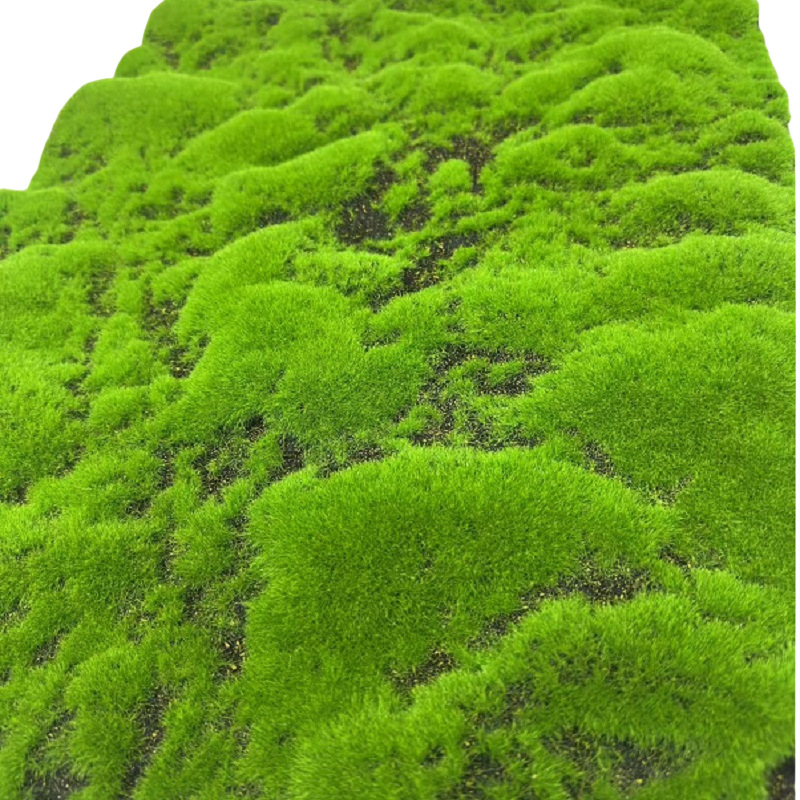 Mușchi artificial și gazon decorativ pentru amenajări, bonsai și micro-peisaje, vitrină