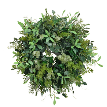 Nou aranjament floral pentru masă de nuntă cu coroană, suport electroplatinat, fundal floral pentru perete și vitrină cu flori artificiale.