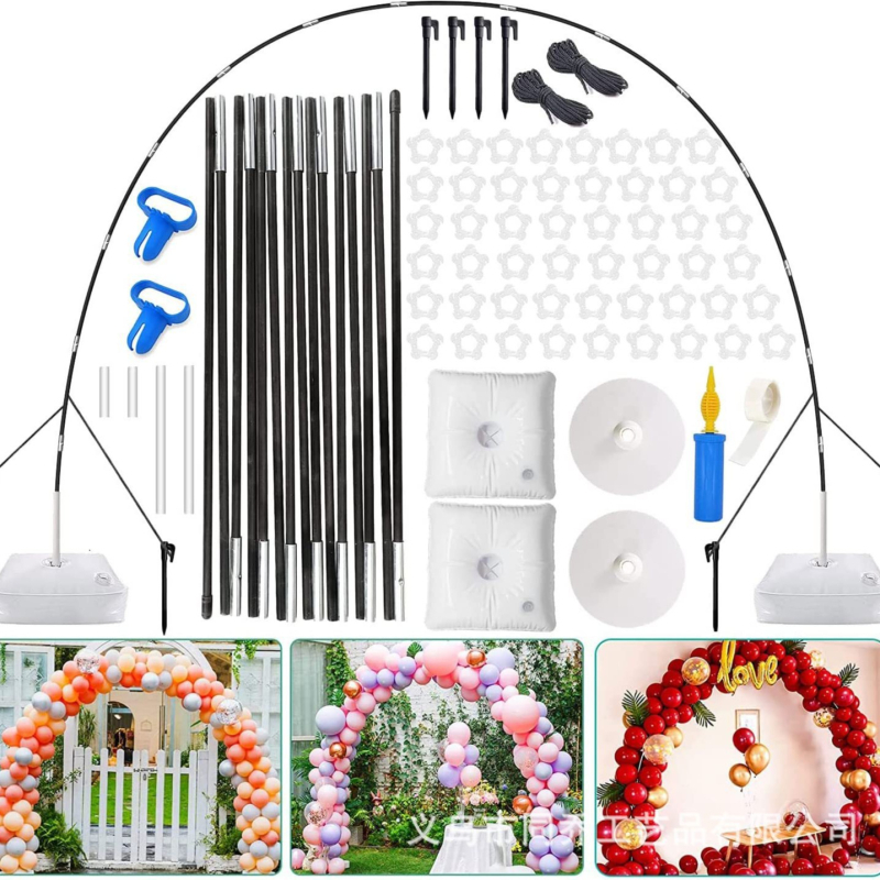 Arc de Balon – Arc Circular pentru Nuntă din Fier Forjat, Decor de Spațiu