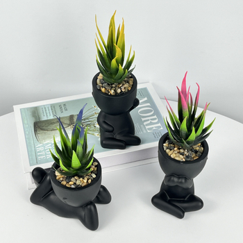 Aloe vera simulată în ghiveci – ornamente pentru birou, decor minimalist de înaltă clasă, mici ornamente de birou, personalizabil