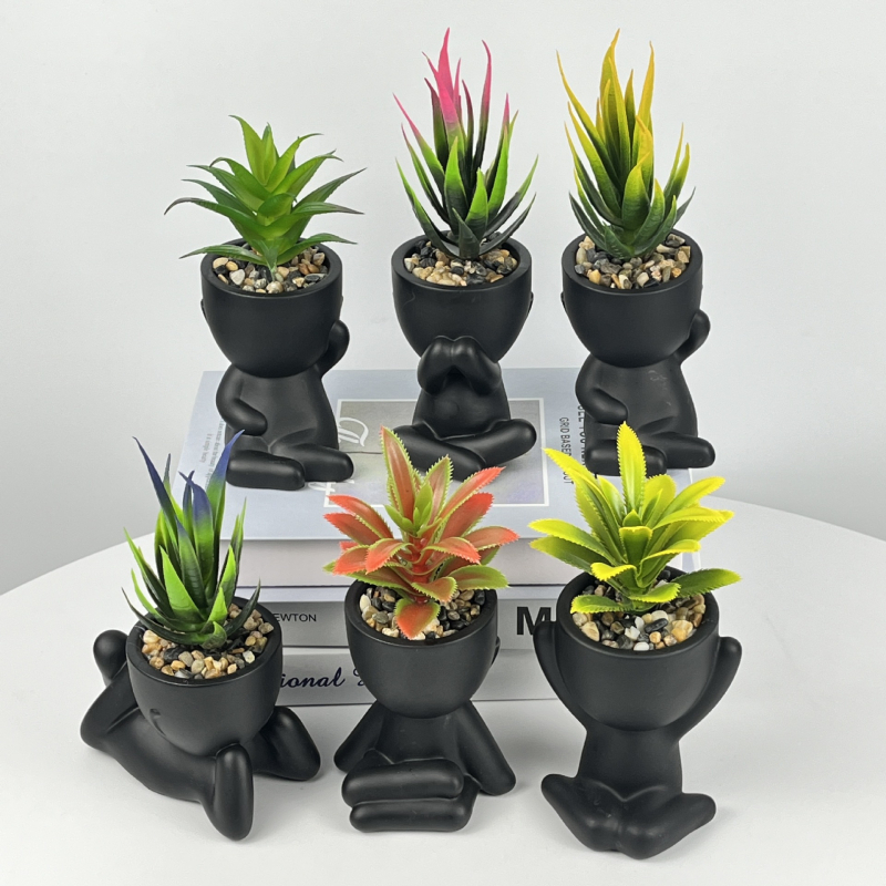 Aloe vera simulată în ghiveci – ornamente pentru birou, decor minimalist de înaltă clasă, mici ornamente de birou, personalizabil