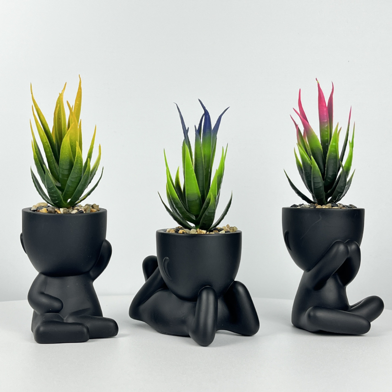 Aloe vera simulată în ghiveci – ornamente pentru birou, decor minimalist de înaltă clasă, mici ornamente de birou, personalizabil
