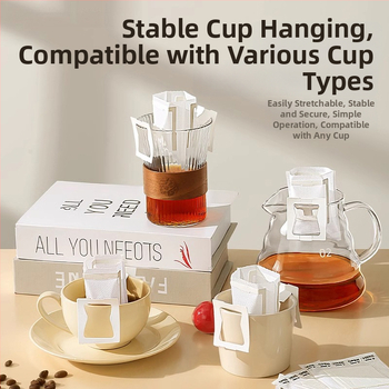 Filtru de cafea pentru pour-over, pungă filtrantă din material nețesut, de calitate alimentară, cu strat gros
