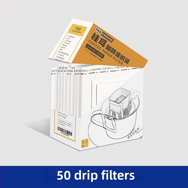 Filtru de cafea pentru pour-over, pungă filtrantă din material nețesut, de calitate alimentară, cu strat gros