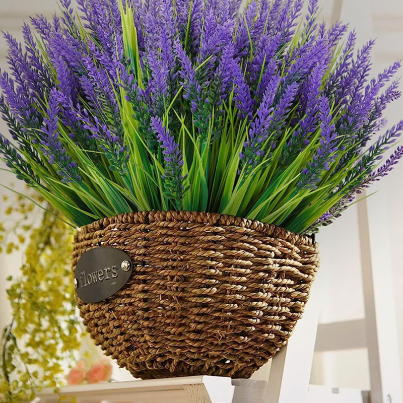 Plantă lavandă artificială în formă de bonsai pentru decor interior, 33 cm înălțime, potrivită pentru nunți, ședințe foto în aer liber și recuzită fotografică.