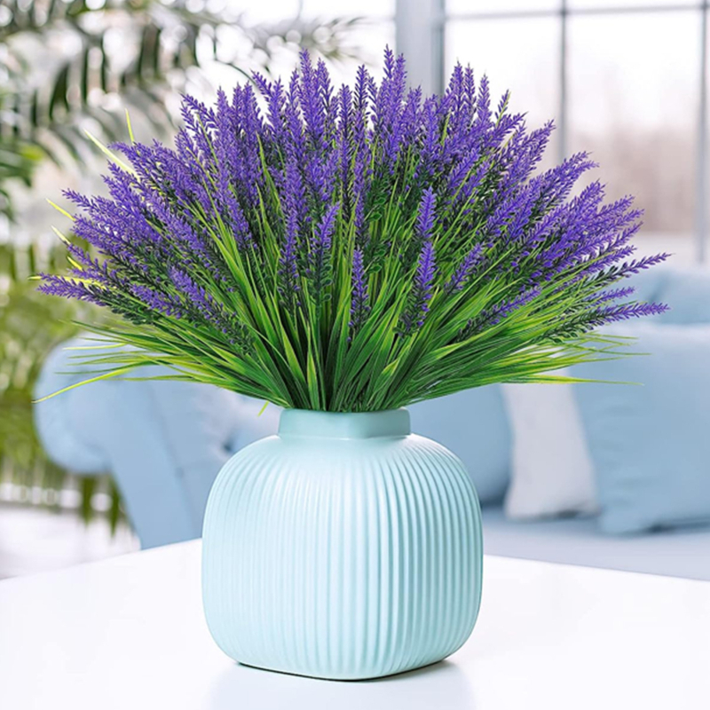 Plantă lavandă artificială în formă de bonsai pentru decor interior, 33 cm înălțime, potrivită pentru nunți, ședințe foto în aer liber și recuzită fotografică.