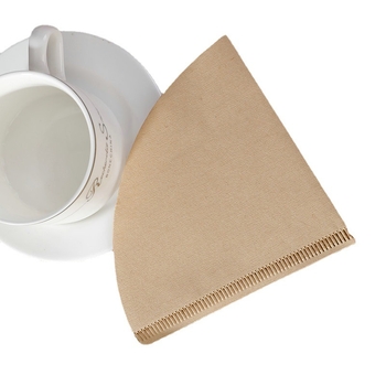 Filtru de cafea de unică folosință, conic, în formă de V, din pulpă de lemn naturală, pentru pour-over