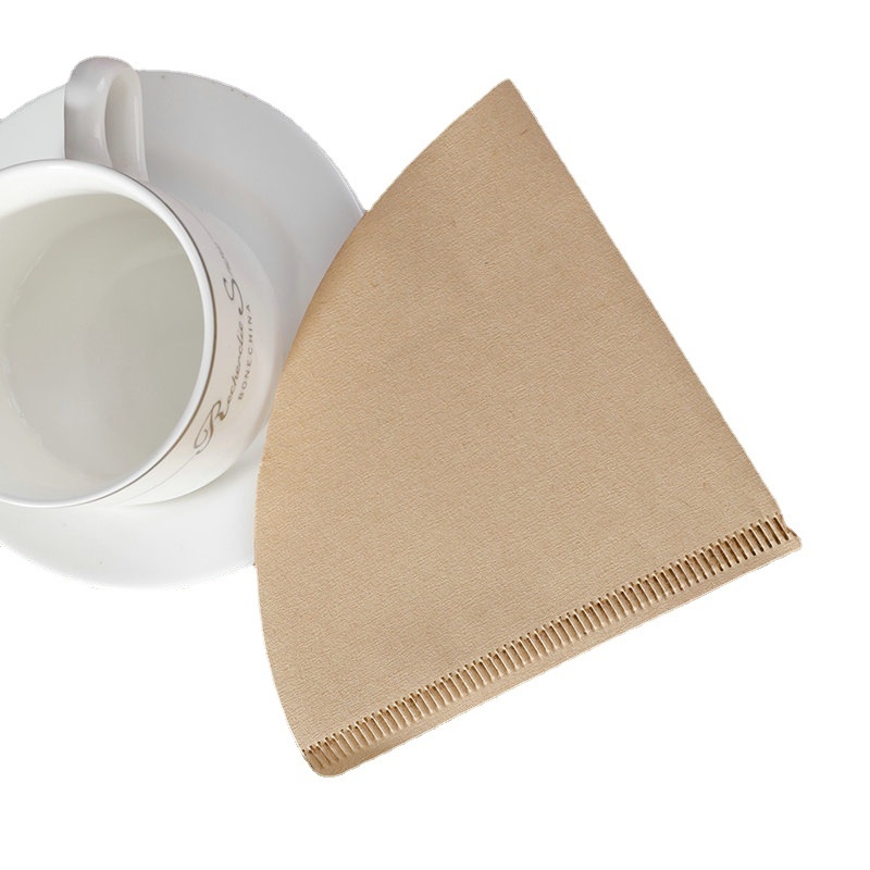 Filtru de cafea de unică folosință, conic, în formă de V, din pulpă de lemn naturală, pentru pour-over
