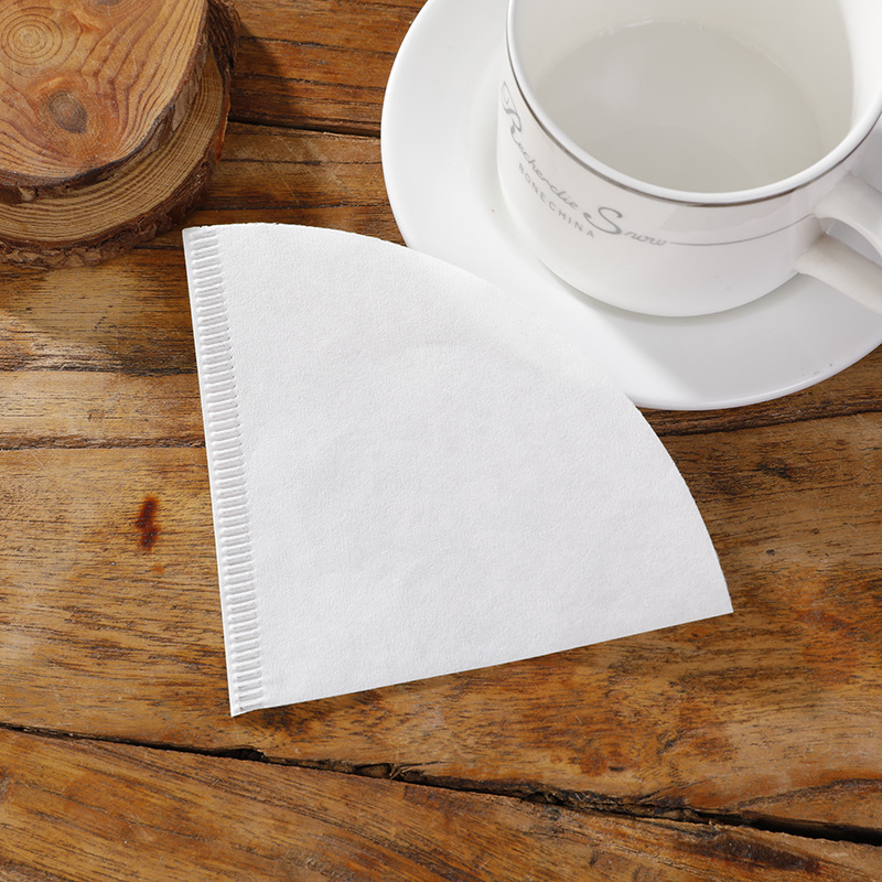 Filtru de cafea de unică folosință, conic, în formă de V, din pulpă de lemn naturală, pentru pour-over